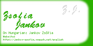 zsofia jankov business card